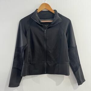 Layer 8 Womens Black Full Zip Active Jacket Medium